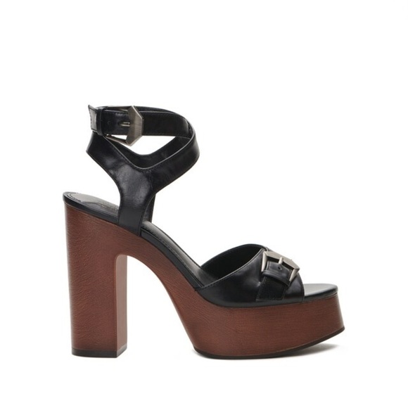 Vince Camuto | Rondea Sandal In Black Leather Size 11 NEW - Picture 1 of 12